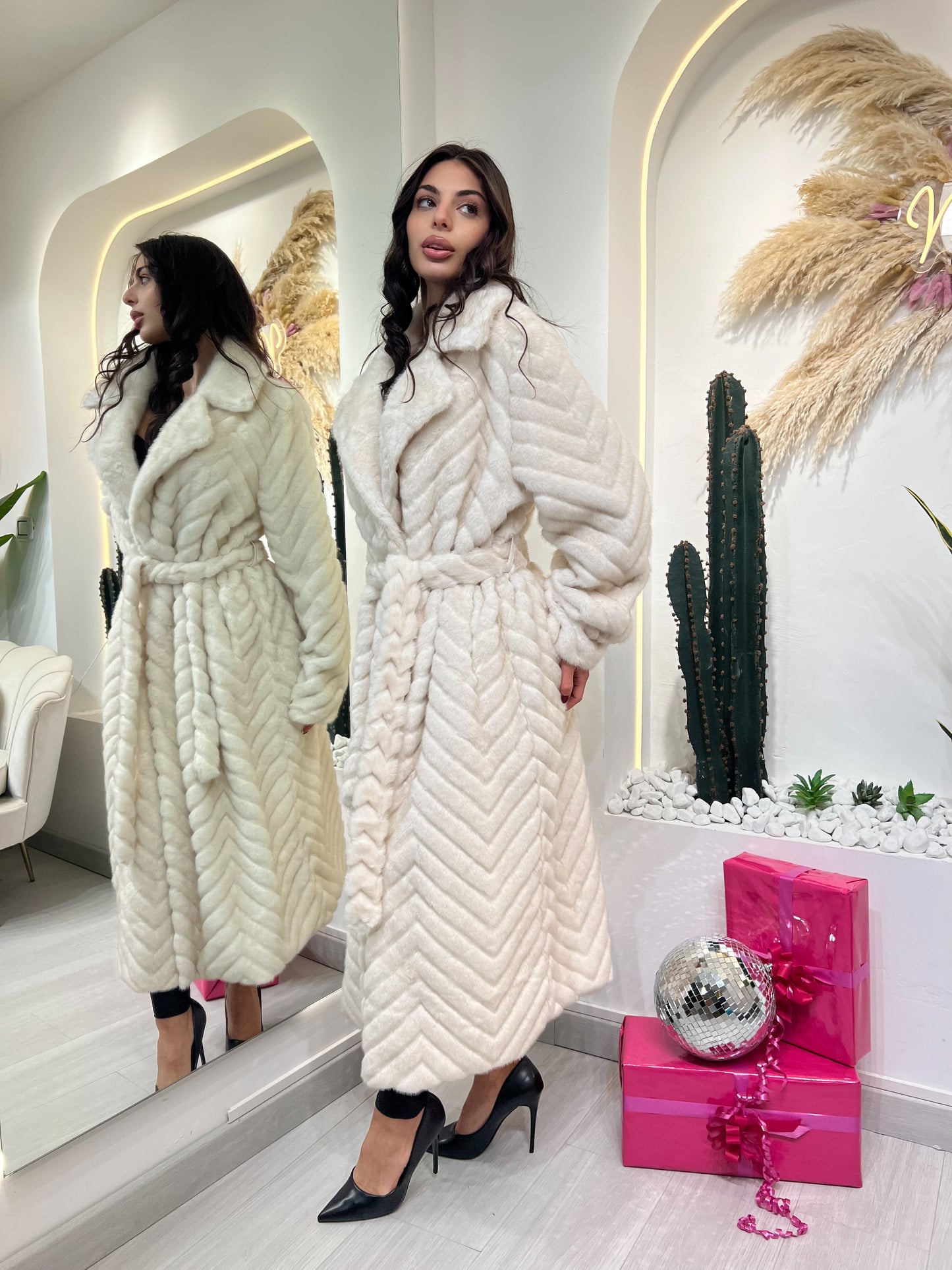 Cappotto In Ecopelliccia