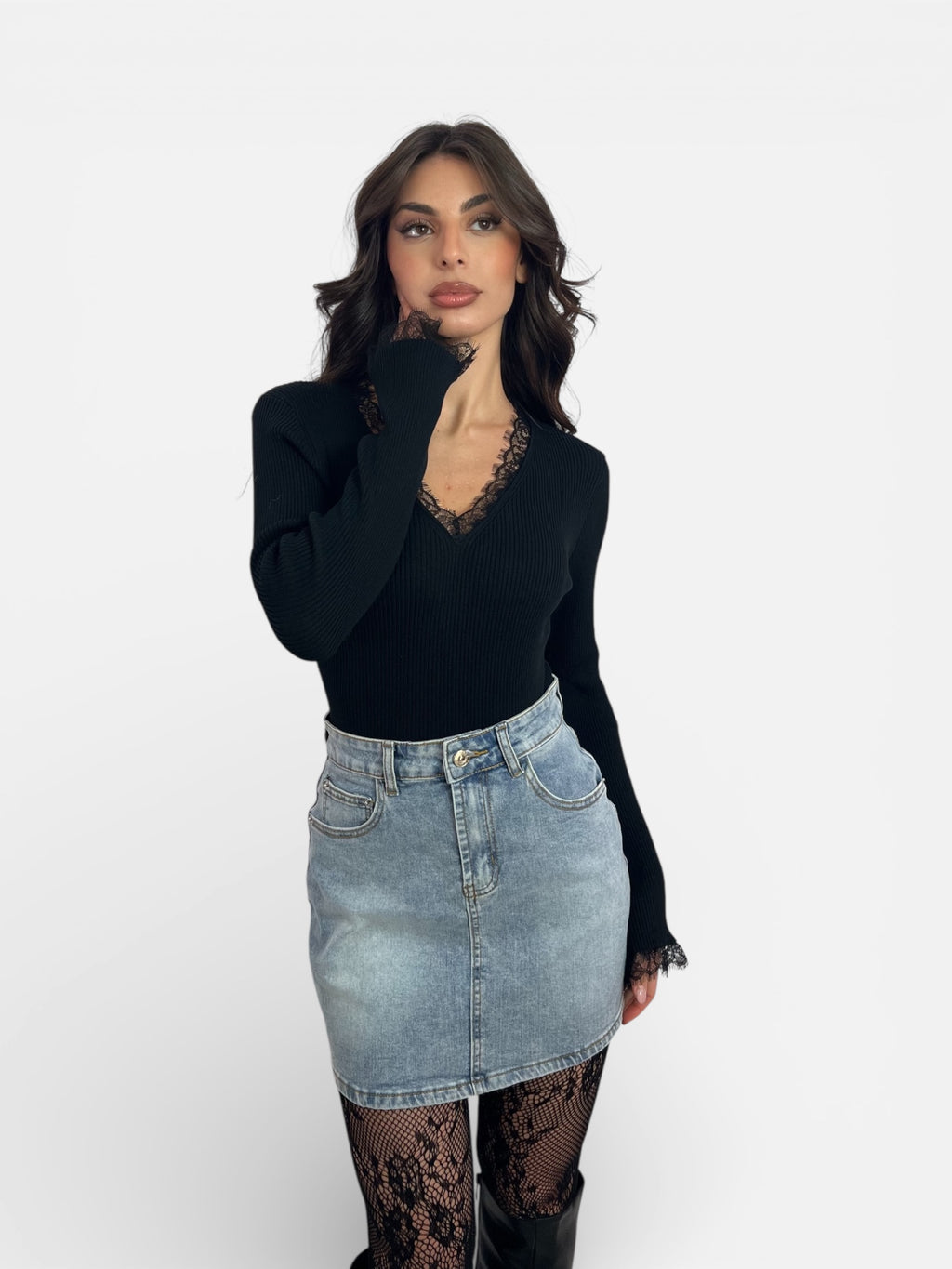 Consuelo - Maglia Con Dettagli In Pizzo