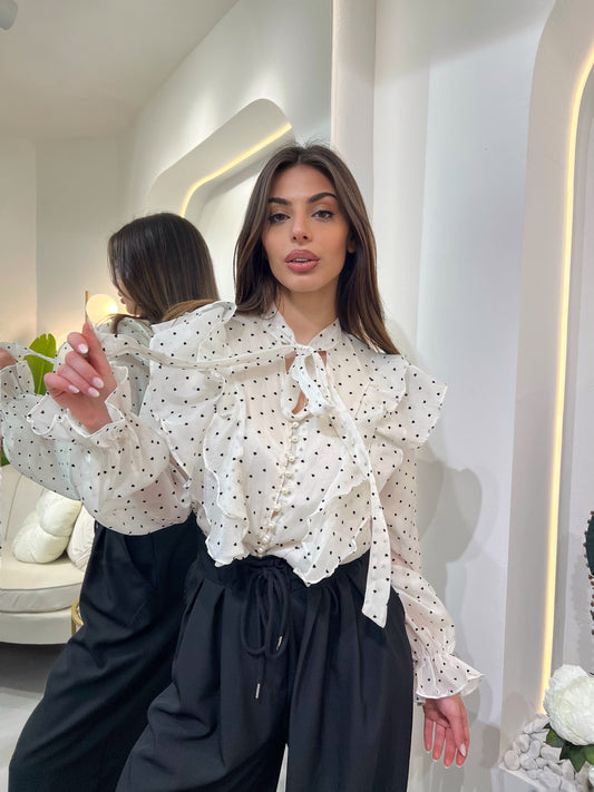 Camicia Con Cuoricini