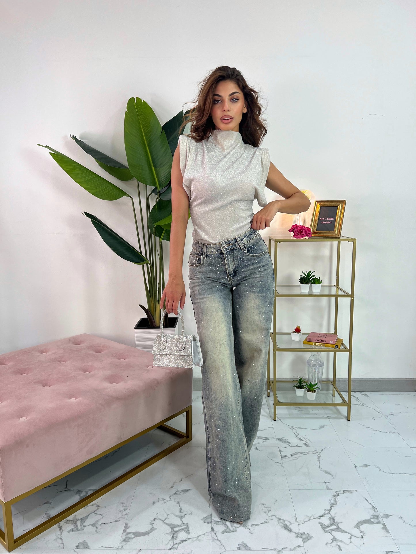 Gaia - Jeans Con Strass