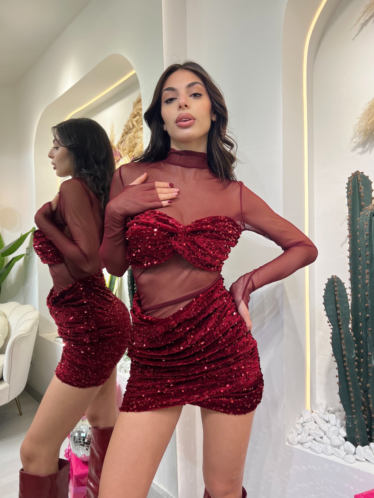 Mariú - Abitino Con Dettagli In Paillettes