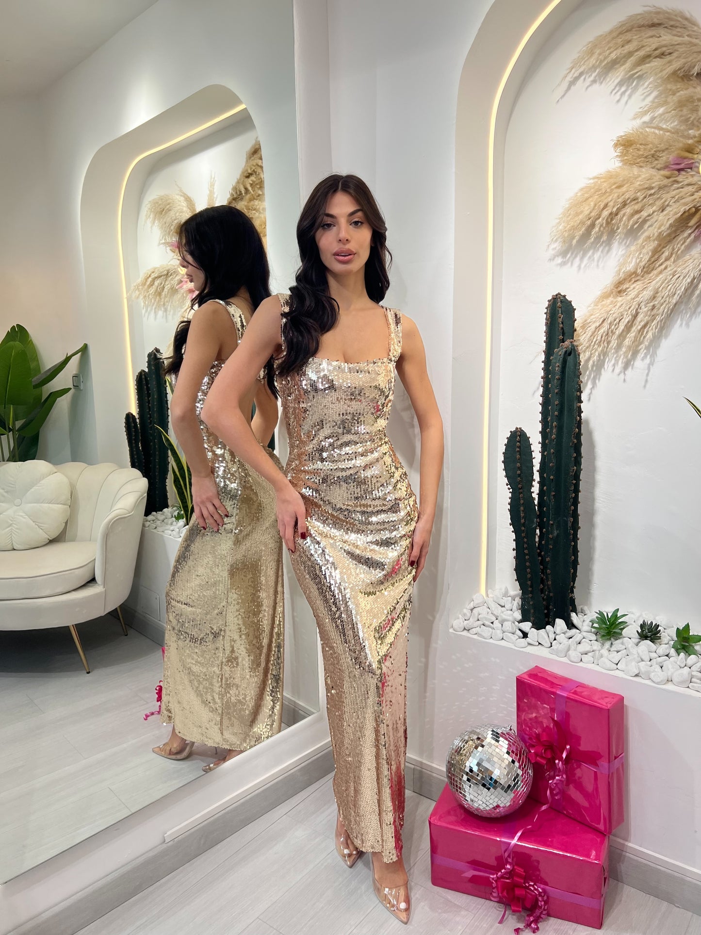 Andromeda - Abito Lungo In Paillettes