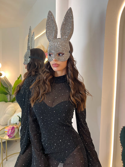 Maschera Coniglietta - Strass