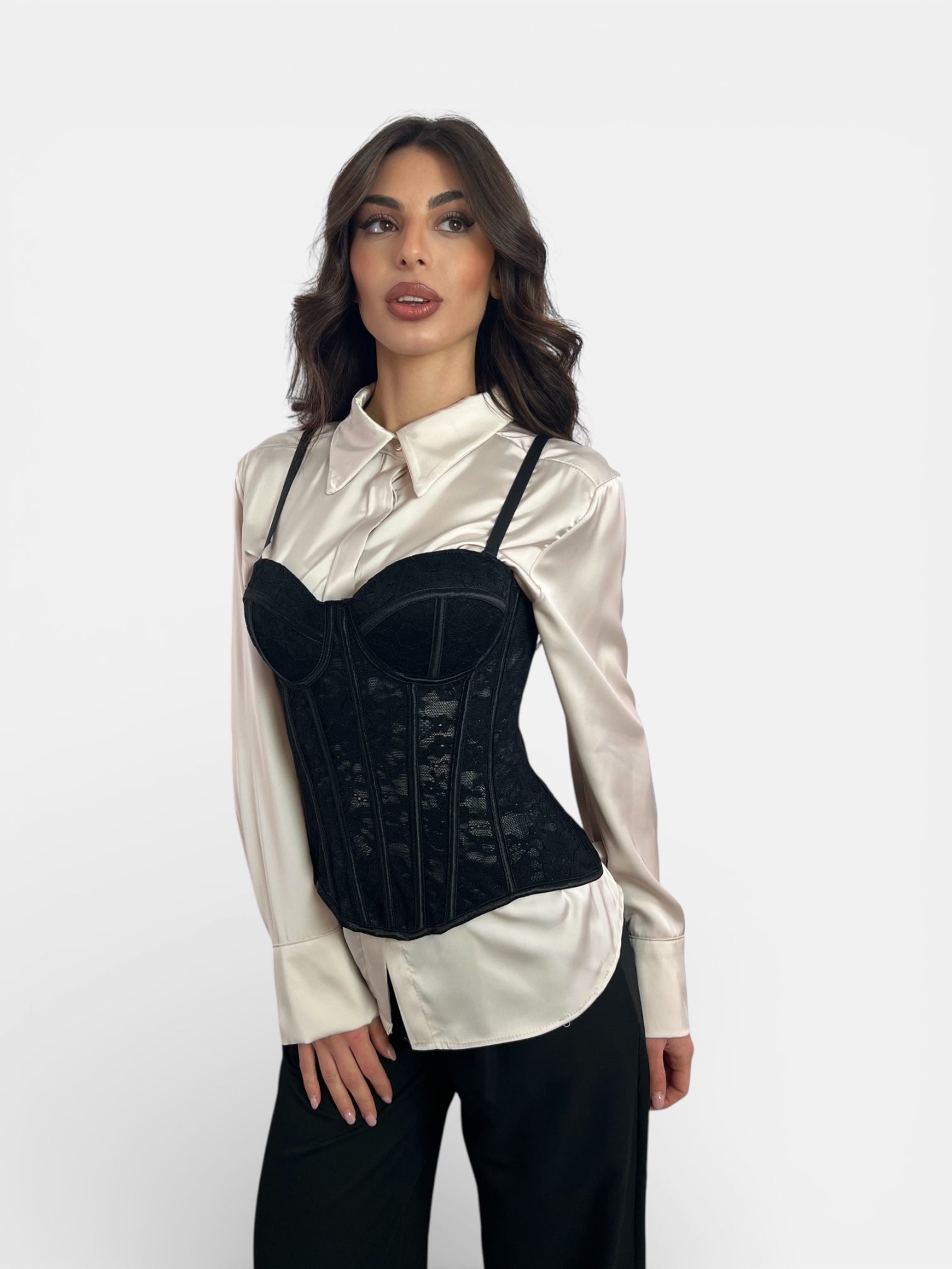 Corpetto Dettagli In Pizzo