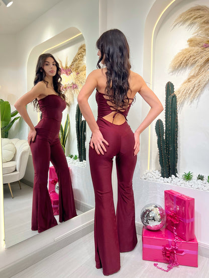 Tuta Scollo A Cuore In Lycra