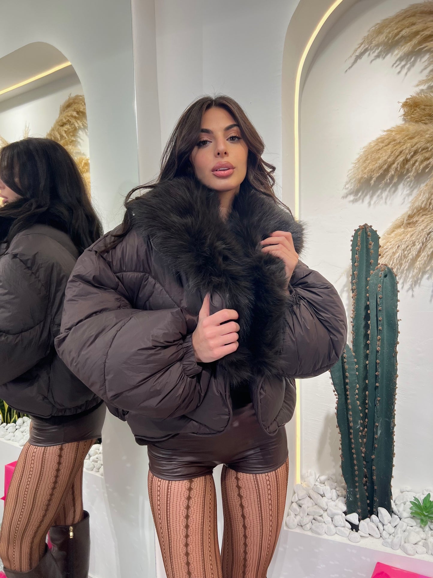 Piumino Con Dett. Ecopelliccia