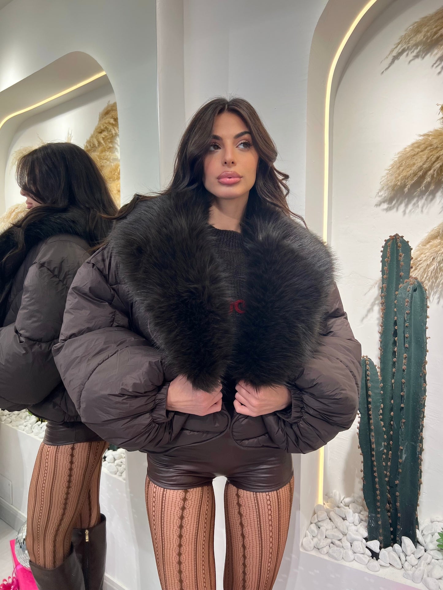 Piumino Con Dett. Ecopelliccia