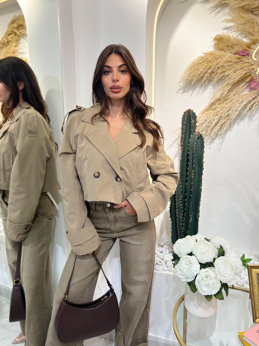 Trench Corto In Cotone
