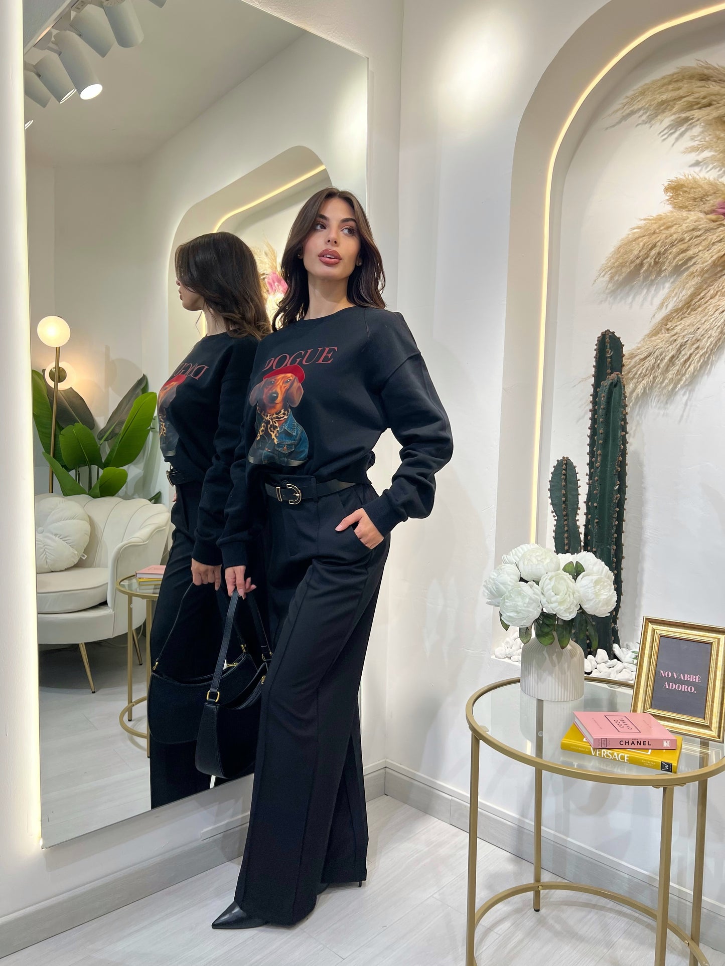 Pantalone A Palazzo Con Cintura