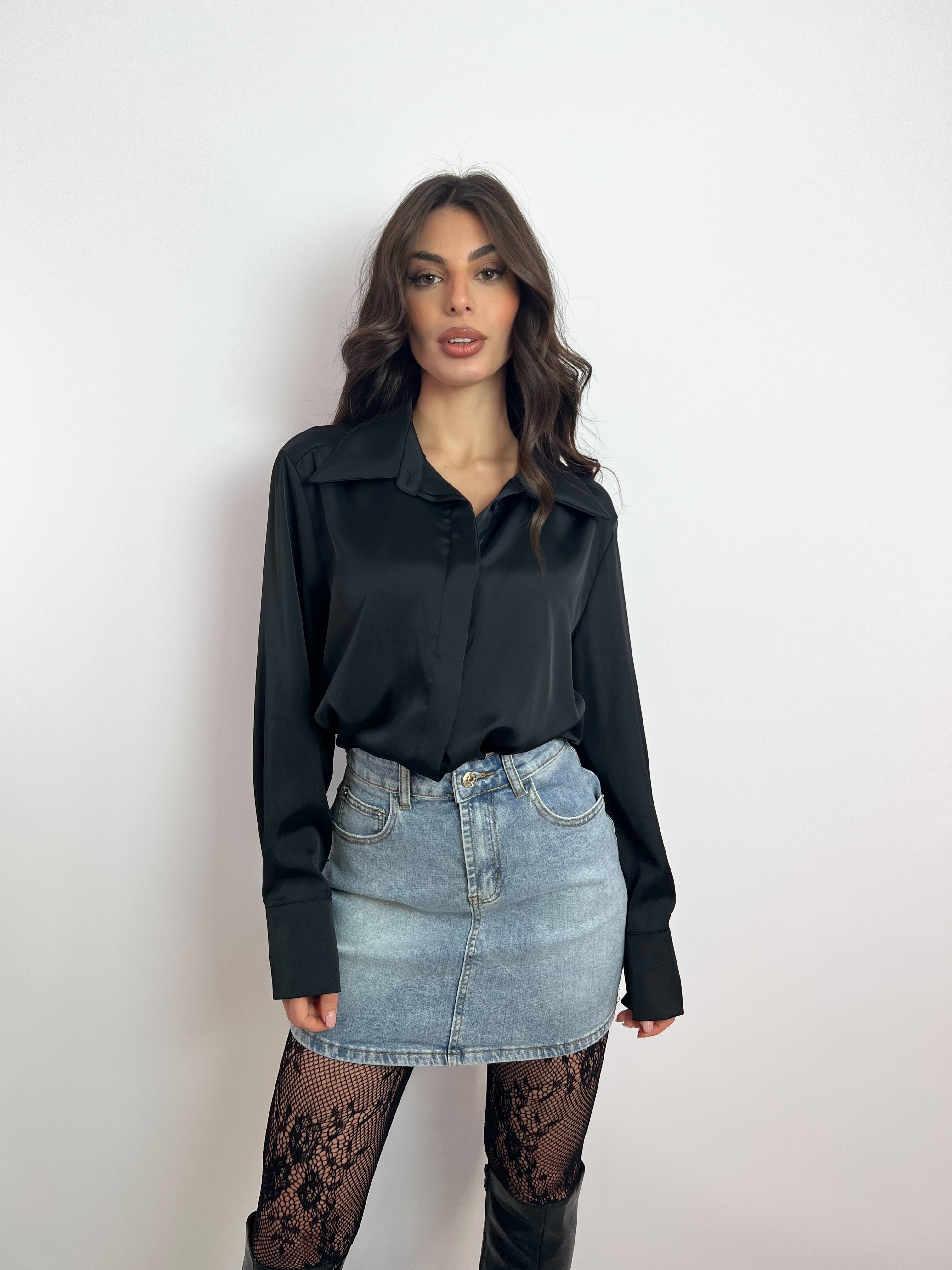 Camicia Effetto Raso