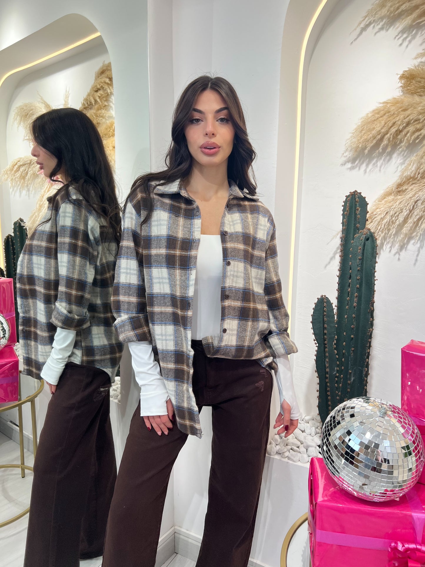 Camicia A Quadri In Cotone