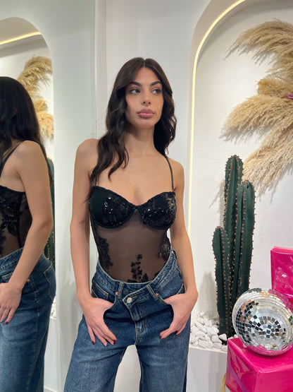 Giulia - Body Con Dettagli Paillettes