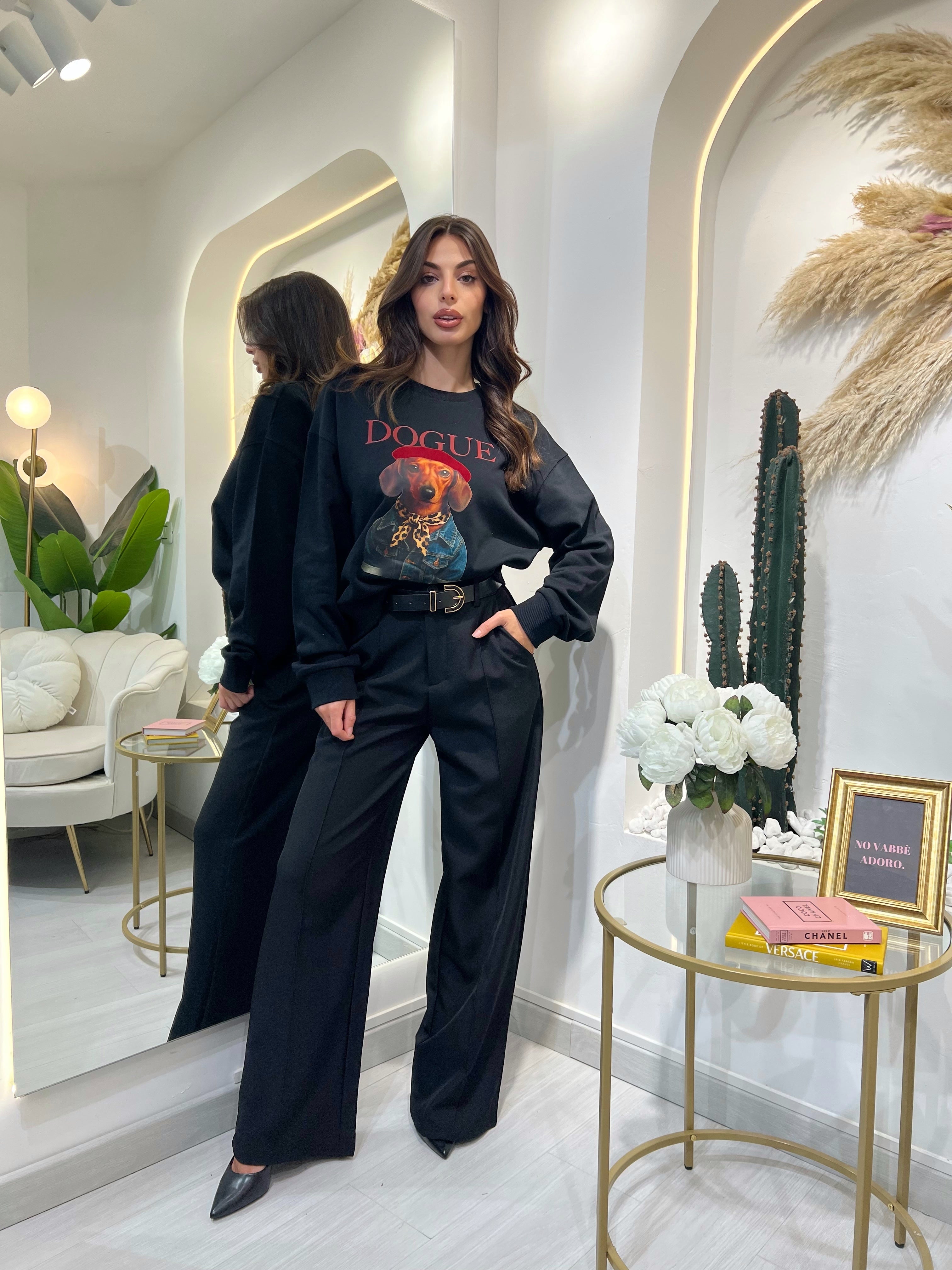 Pantalone A Palazzo Con Cintura