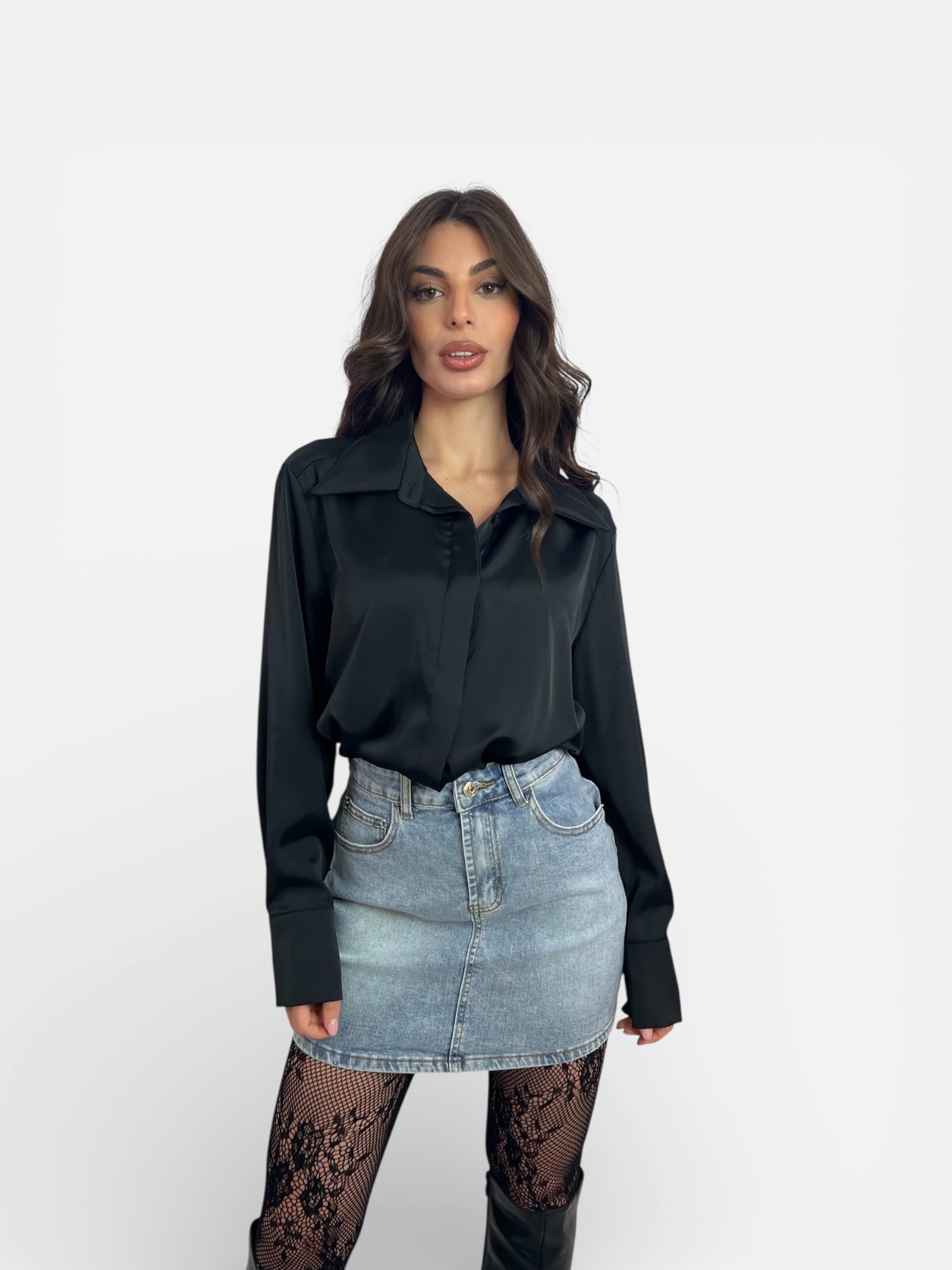 Camicia Effetto Raso