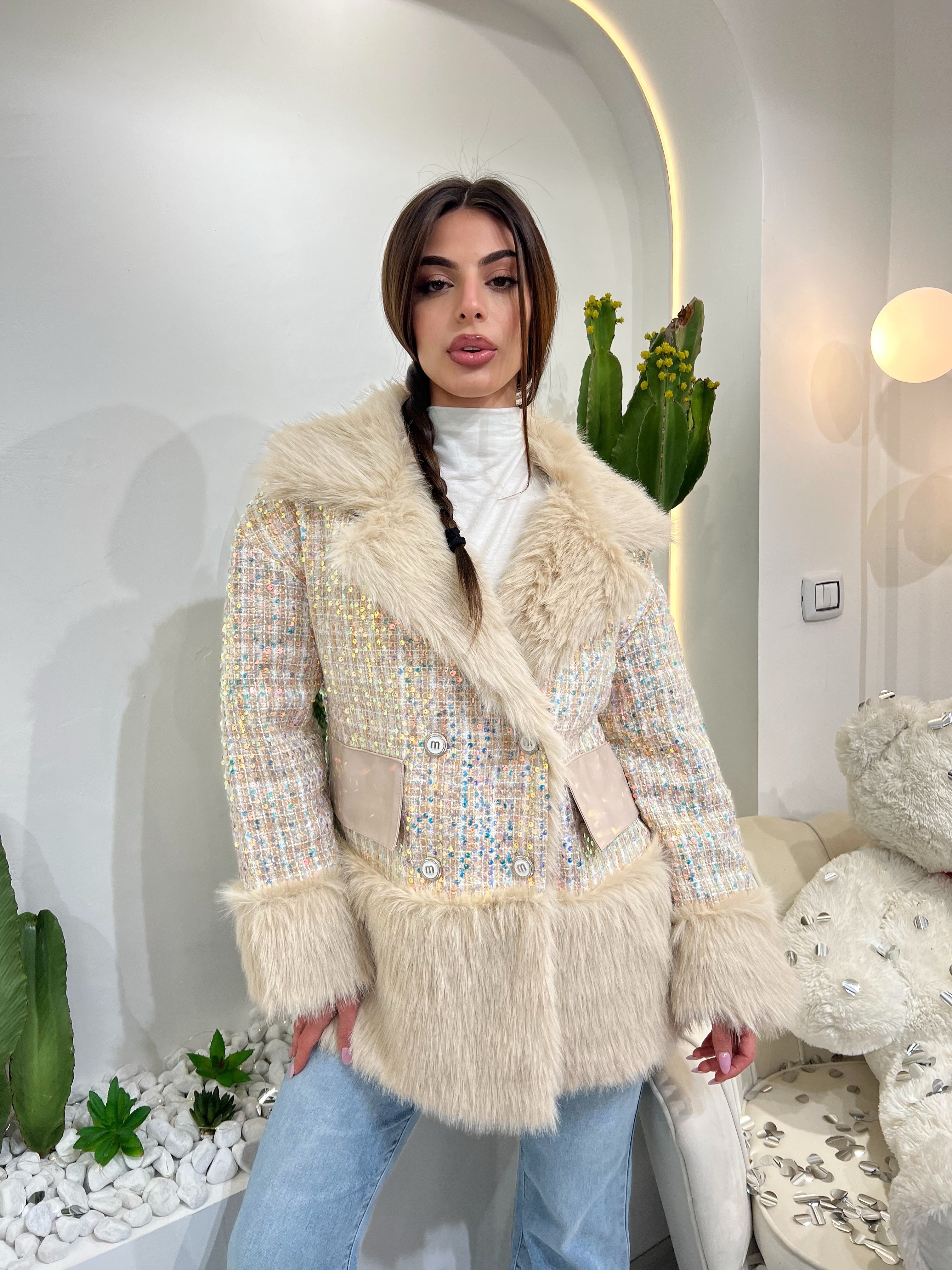 Giacca In Paillettes - Ecopelle