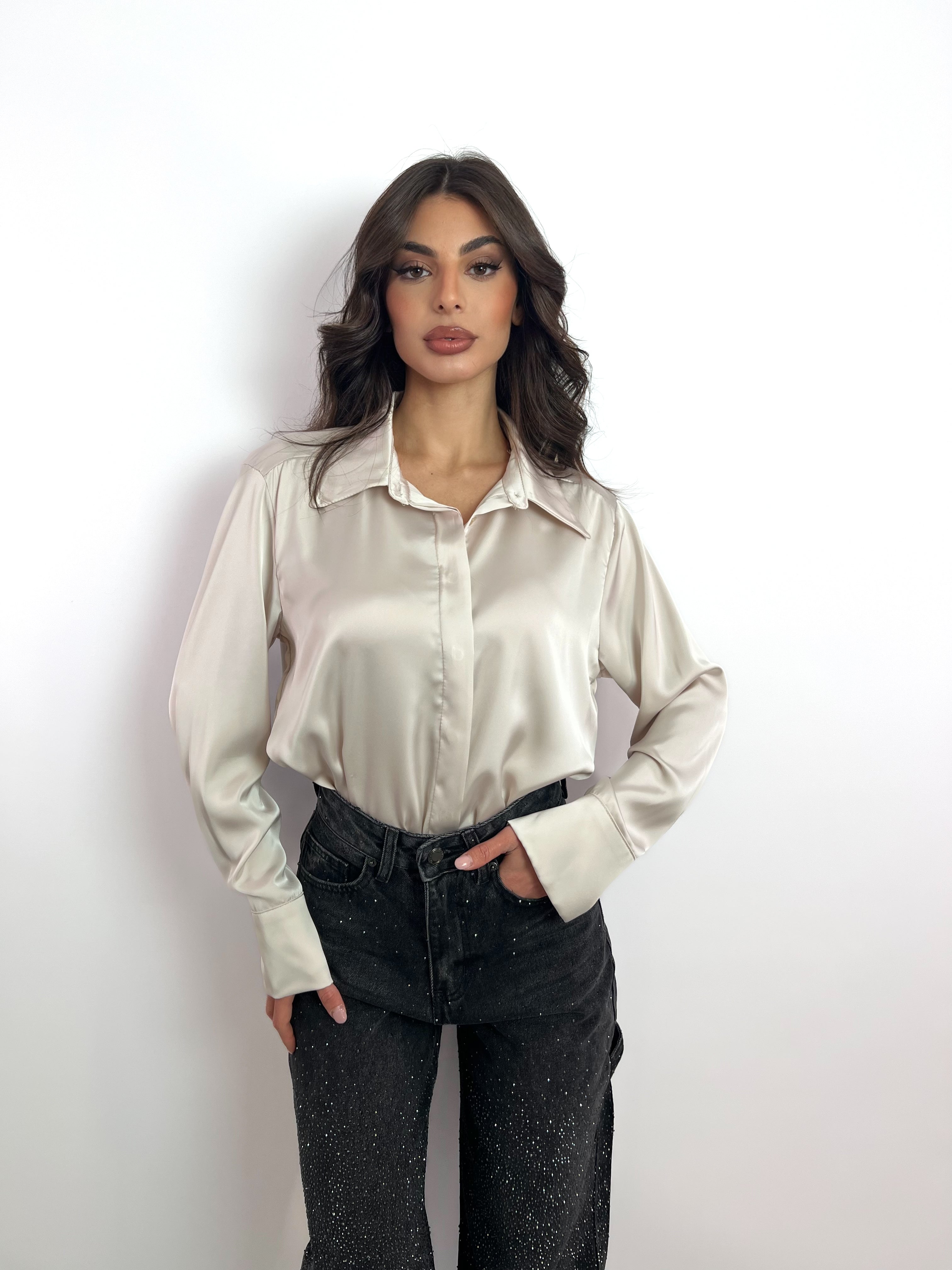 Camicia Effetto Raso