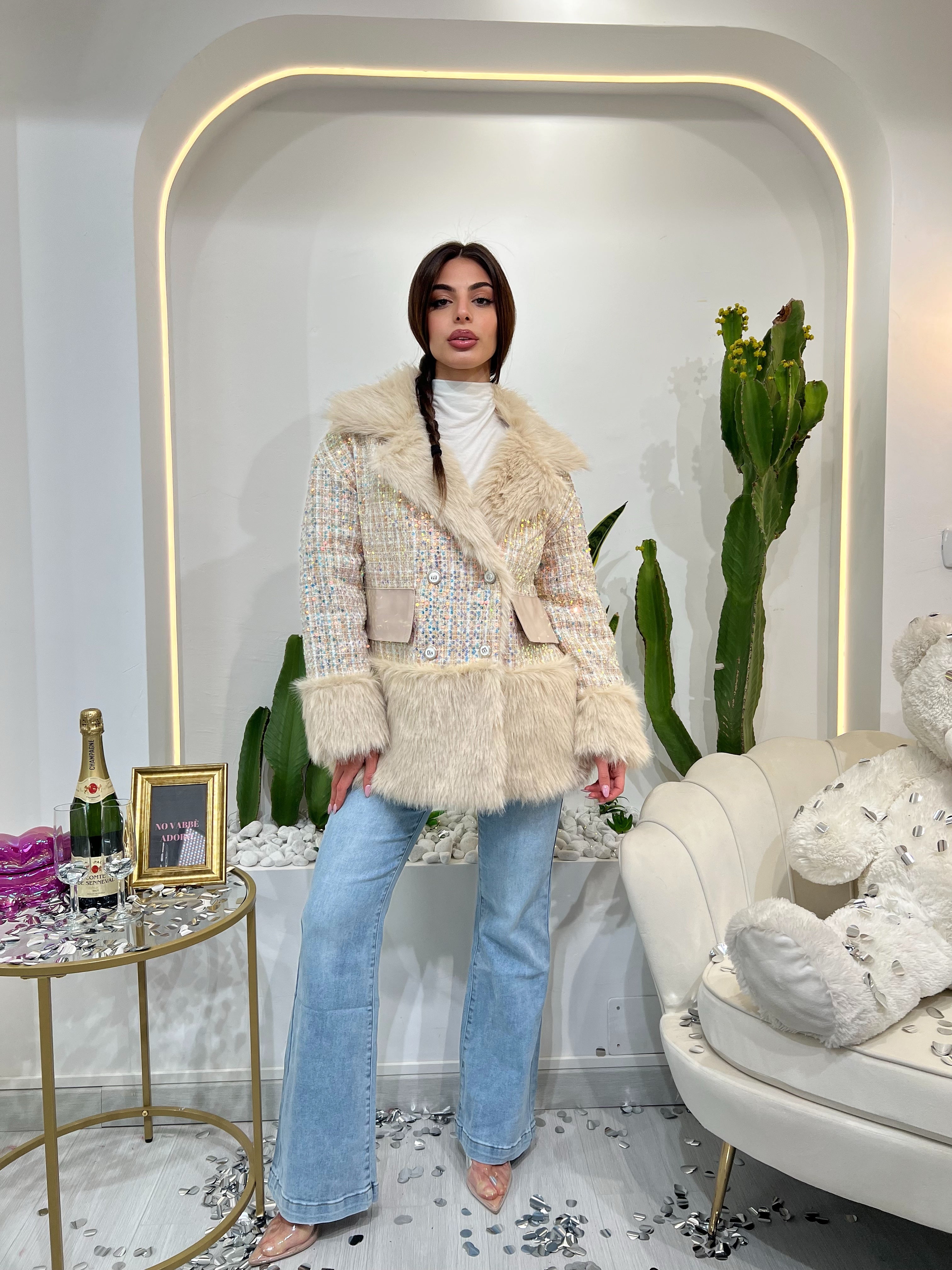 Giacca In Paillettes - Ecopelle