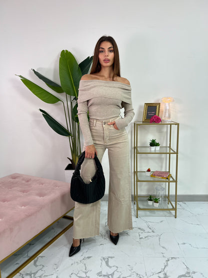 Sofia Jeans A Palazzo - Beige