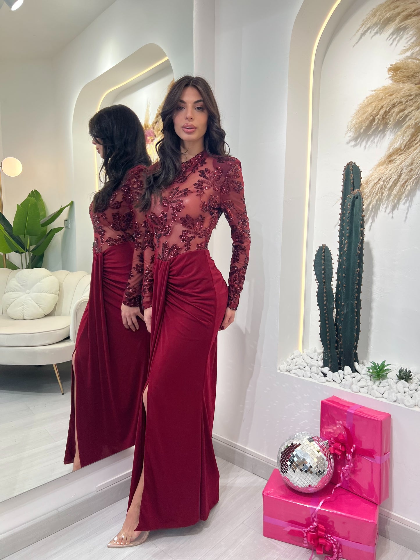 Savona - Abito Lungo Ricamato