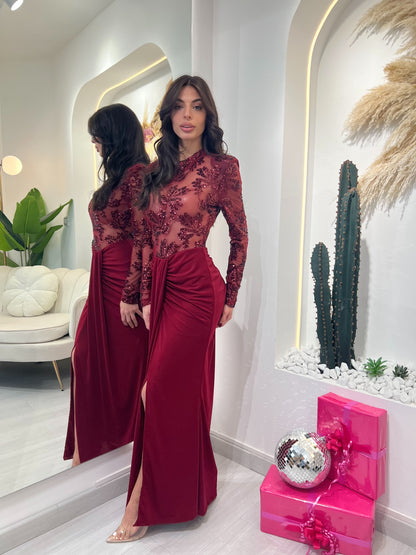 Savona - Abito Lungo Ricamato