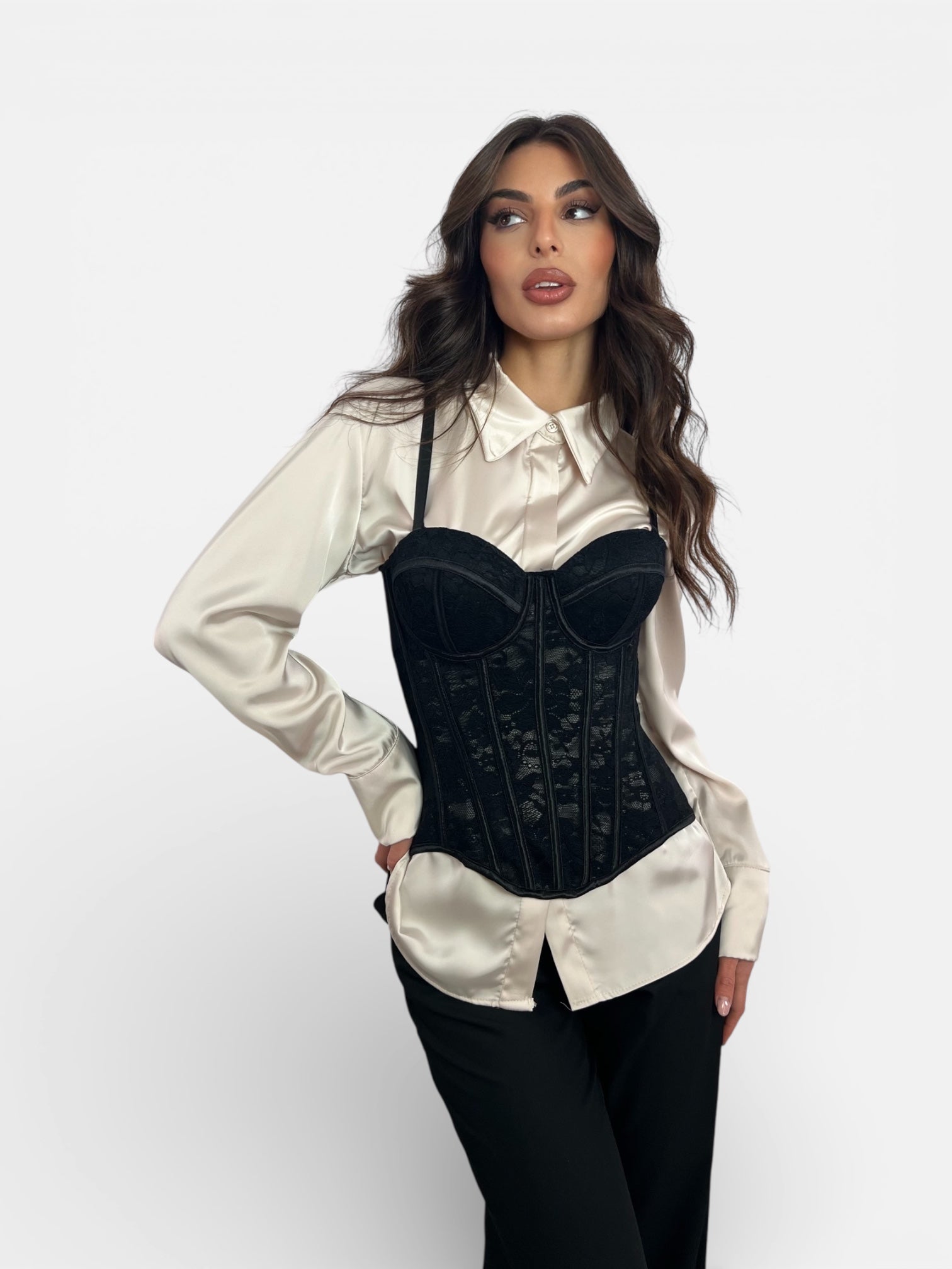 Corpetto Dettagli In Pizzo