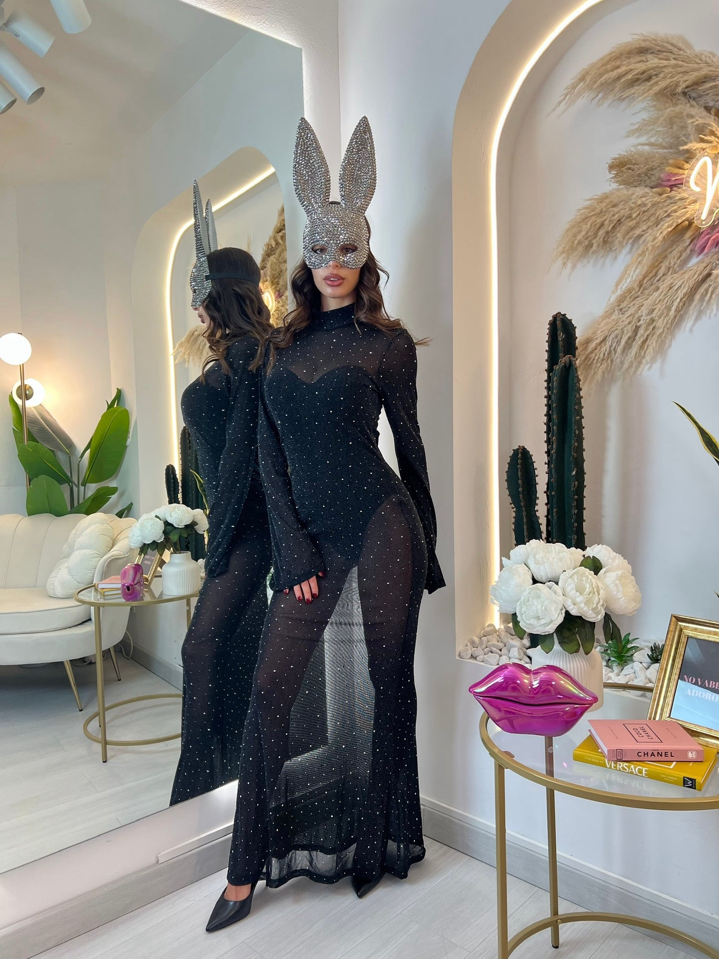 Maschera Coniglietta - Strass